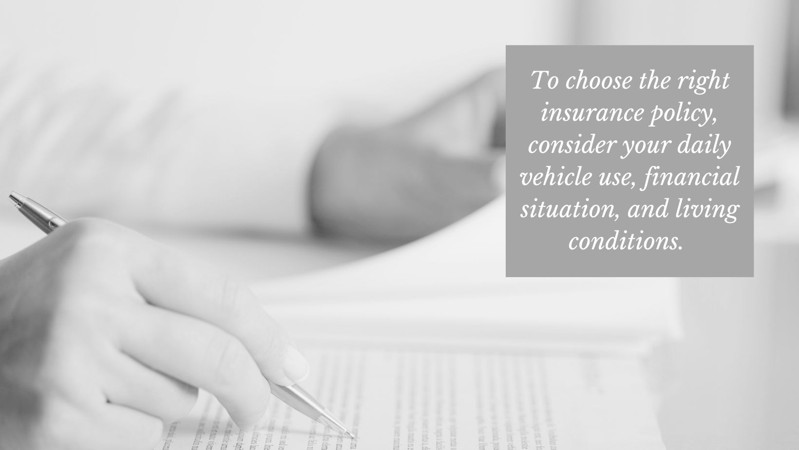 looking at different auto insurance policies