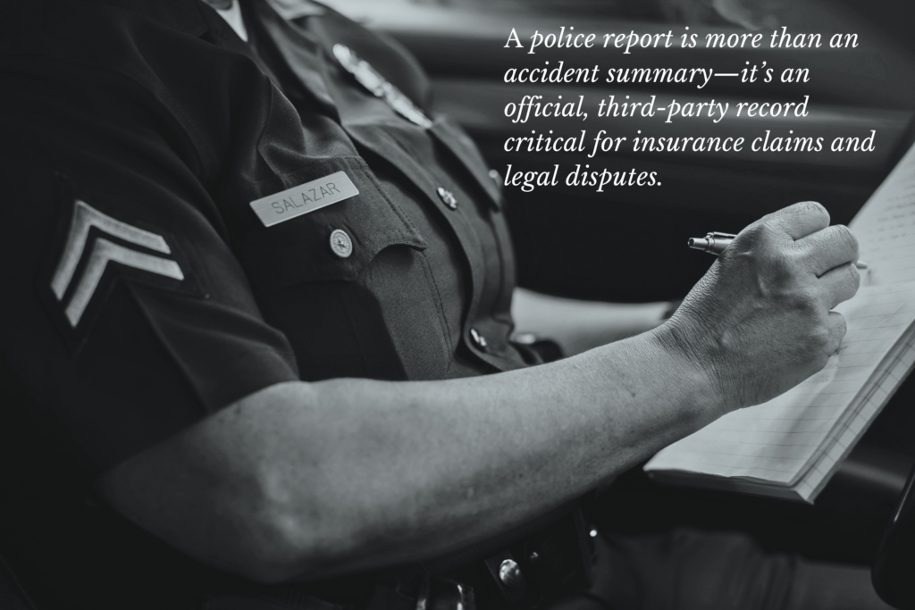 A police report is more than an accident summary—it’s an official, third-party record critical for insurance claims and legal disputes. A police report is an official record critical for insurance claims and legal disputes.